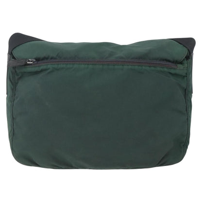 Prada Double Buckle Flap Messenger Bag Tessuto, GREEN, NYLON, Shoulder bag