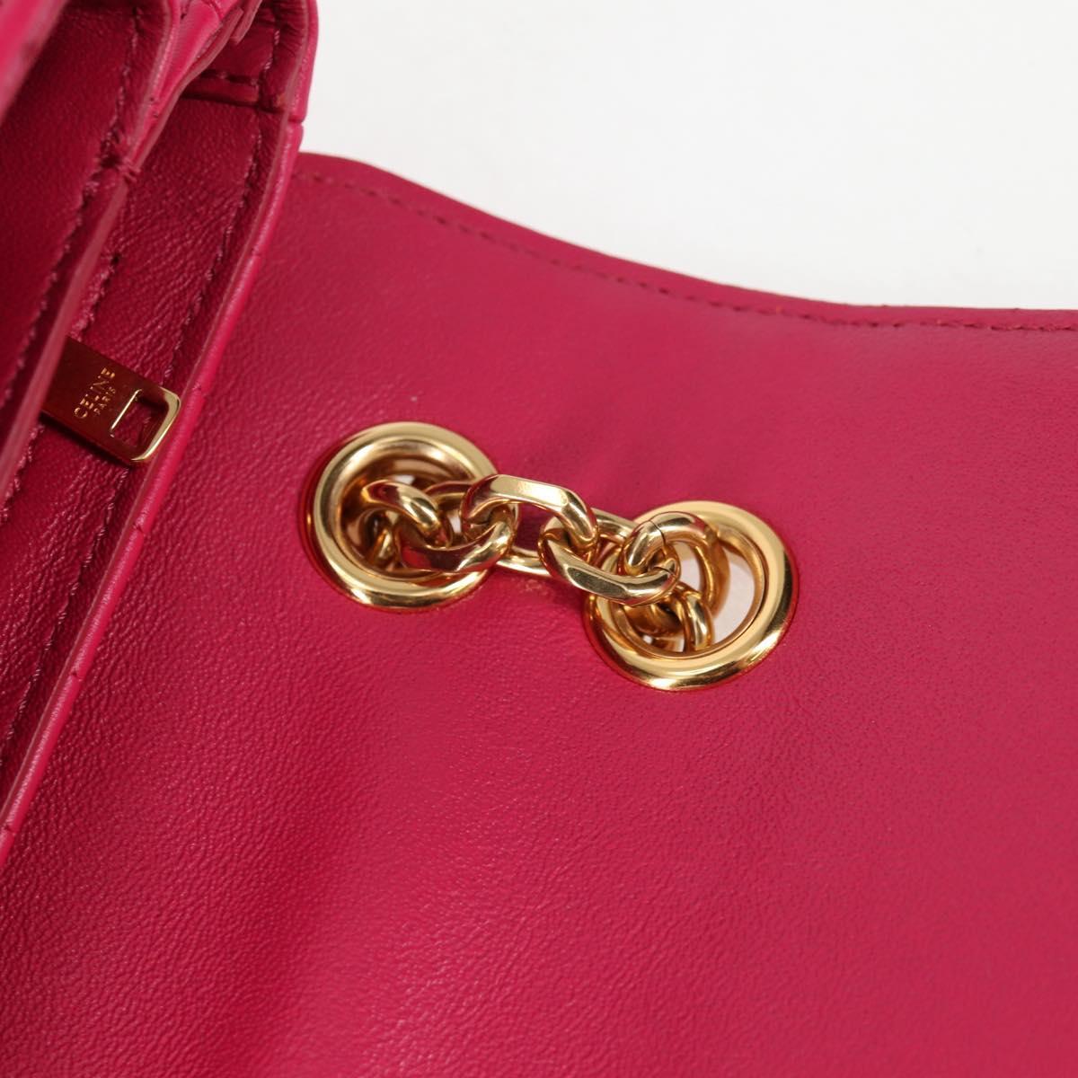 Celine C Bag Quilted Leather, PINK, LEATHER, Handbag