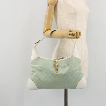 Gucci Vintage Jackie Shoulder Bag Canvas and Leather, Multicolour, Canvas, Handbag