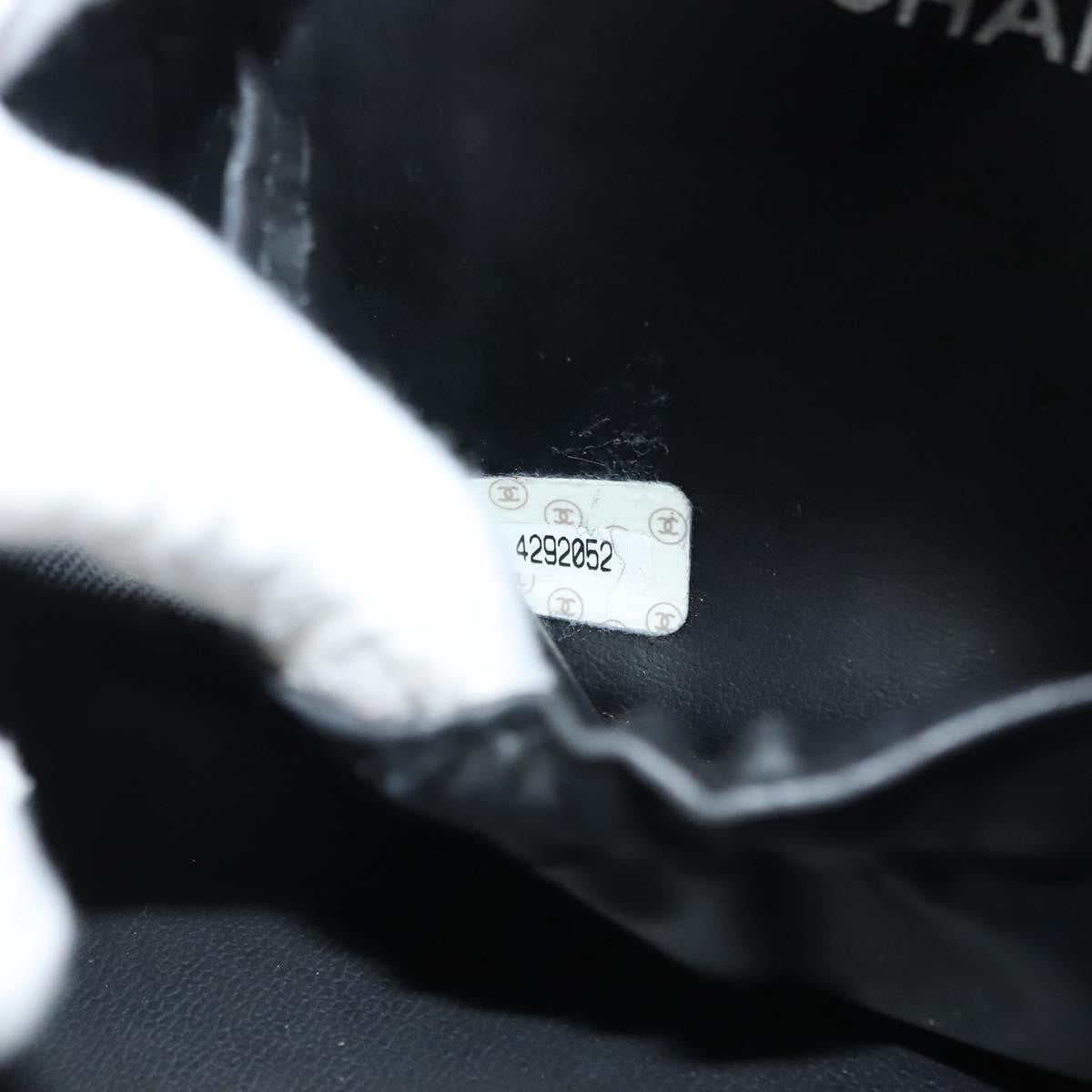 Chanel Vanity pouch Leather, BLACK, LEATHER, Toiletry Case