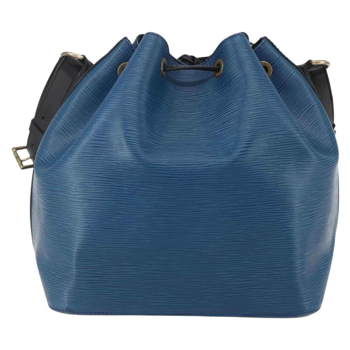 Louis Vuitton Bicolor Petit Noe Handbag Epi Leather, BLUE, LEATHER, Shoulder bag