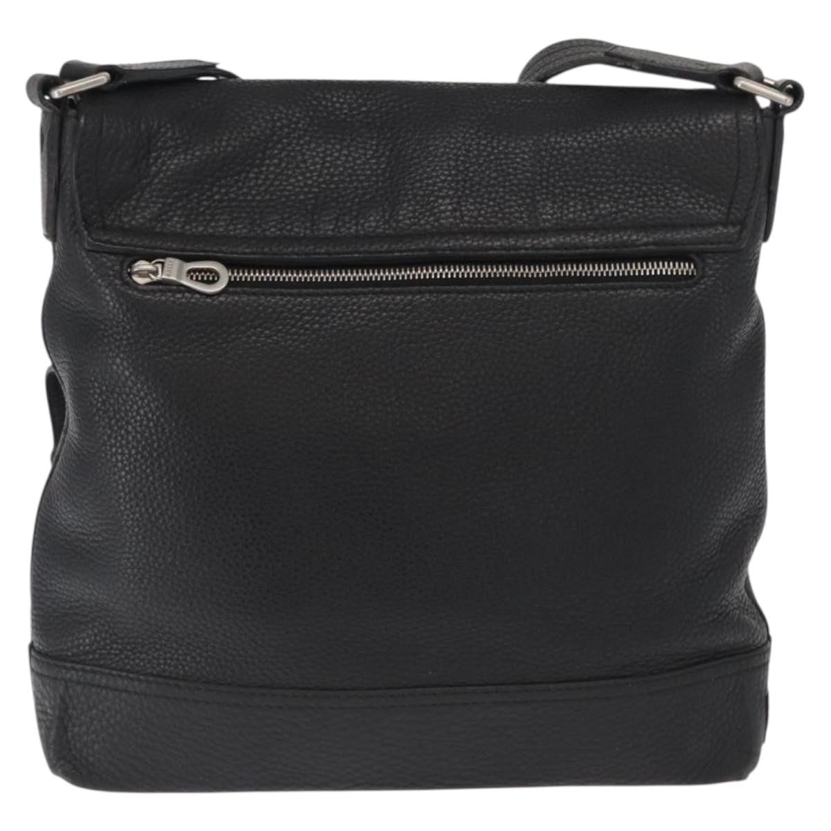 Bally Vintage Shoulder Bag Leather, Black, Leather, Shoulder Bag