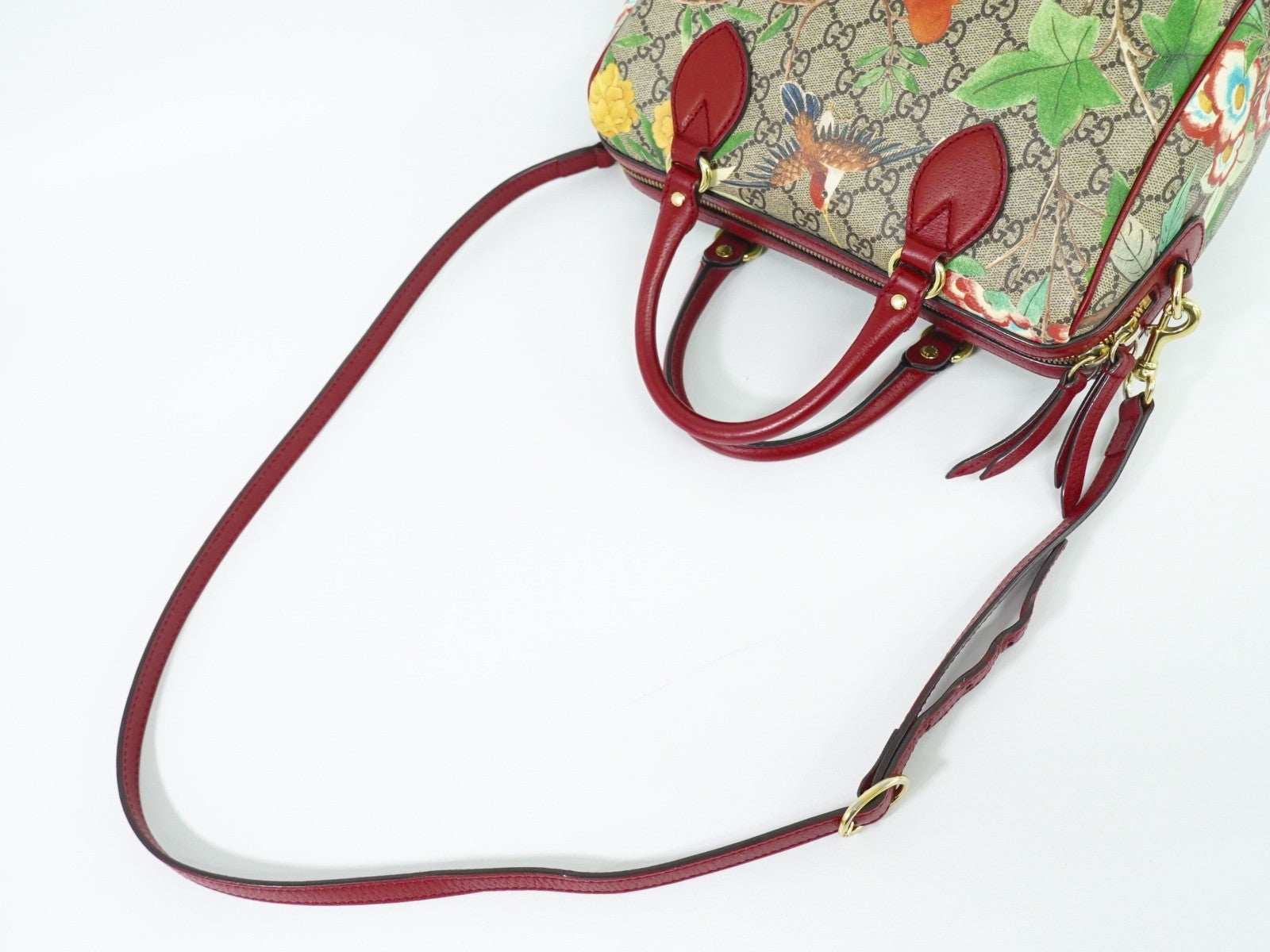 Gucci Convertible Boston Bag Tian Print GG Coated Canvas, MULTICOLOUR, CANVAS, Travel bag