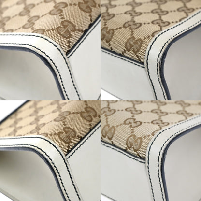 Gucci Emily Chain Flap Shoulder Bag GG Canvas and Leather, BROWN, CANVAS, Shoulder bag