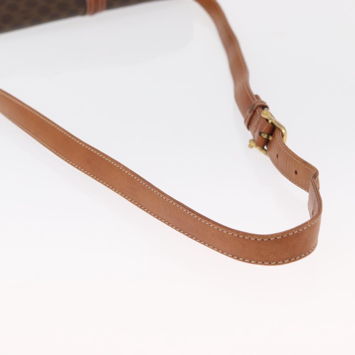 Celine Vintage Macadam Shoulder Bag Canvas, BROWN, CANVAS, Shoulder bag