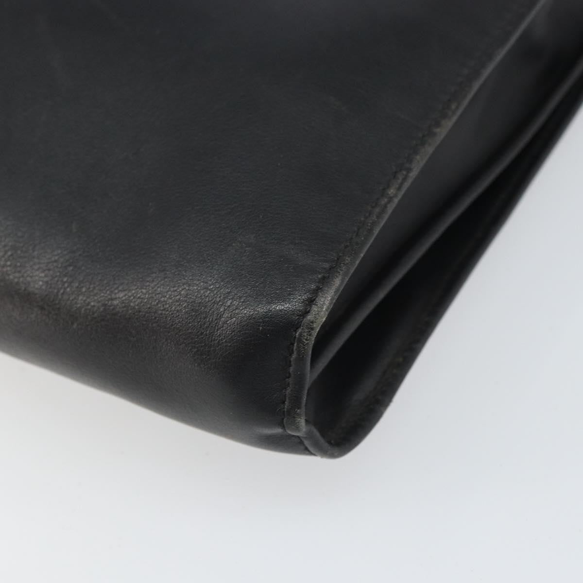 Celine Clutch Bag Leather, BLACK, LEATHER, Clutche & pouche