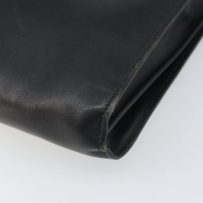 Celine Clutch Bag Leather, BLACK, LEATHER, Clutche & pouche