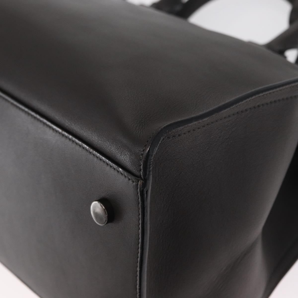 Saint Laurent Monogram Cabas Leather, GRAY, LEATHER, Tote bag