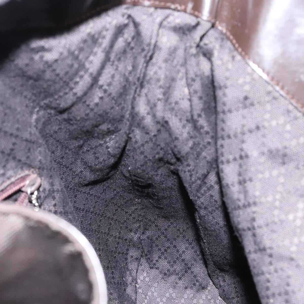 Gucci Vintage Bamboo Shoulder Bag Nylon, BROWN, NYLON, Shoulder bag