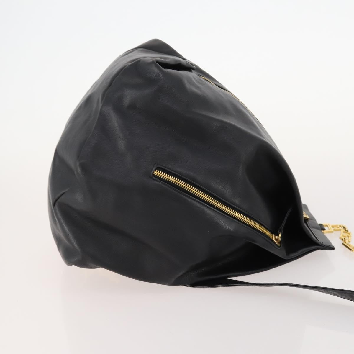 Versace Vintage Shoulder Bag Leather, BLACK, LEATHER, Shoulder bag