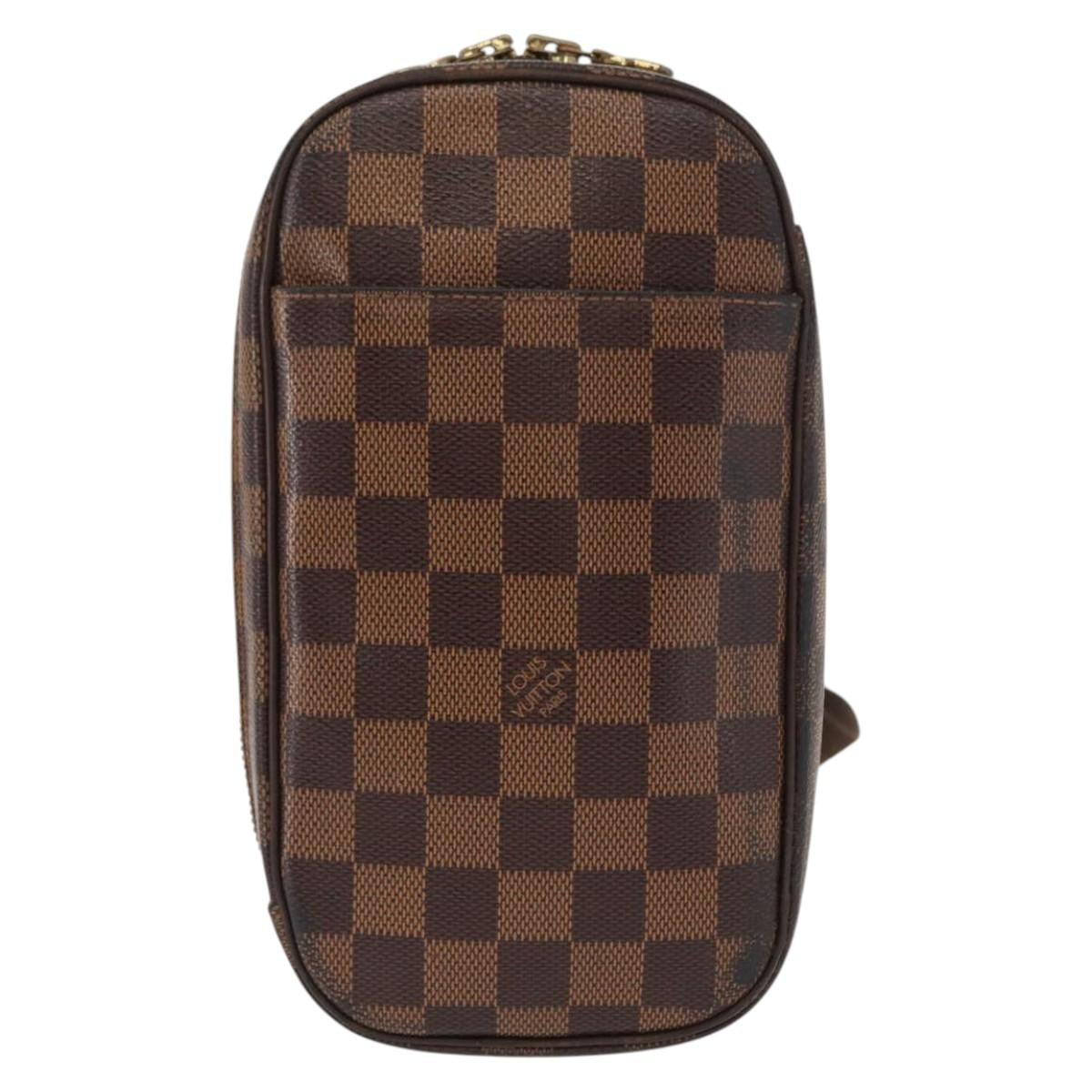 Louis Vuitton Pochette Gange Damier, Brown, Canvas, Clutch