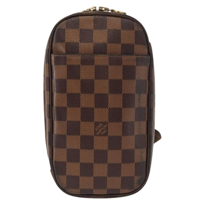 Louis Vuitton Pochette Gange Damier, Brown, Canvas, Clutch