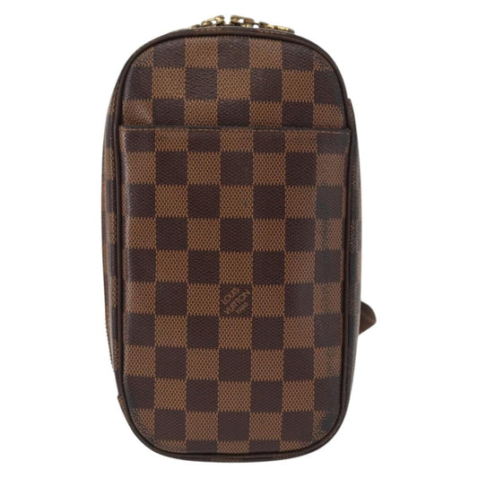 Louis Vuitton Pochette Gange Damier, Brown, Canvas, Clutch