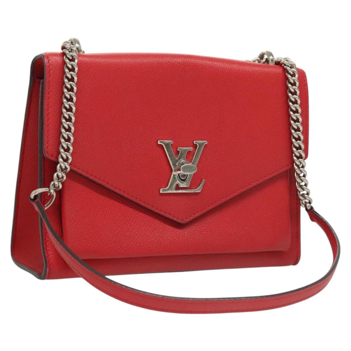 Louis Vuitton Mylockme Handbag Leather, RED, LEATHER, Handbag