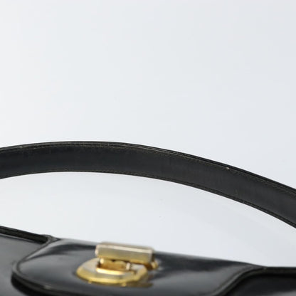 Gucci Vintage Handbag Enamel, BLACK, PATENT_LEATHER, Handbag