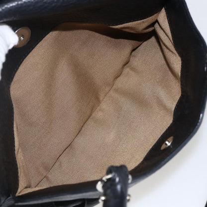 Salvatore Ferragamo Gancini Buckle Shoulder Bag Leather, Black, Leather, Shoulder Bag