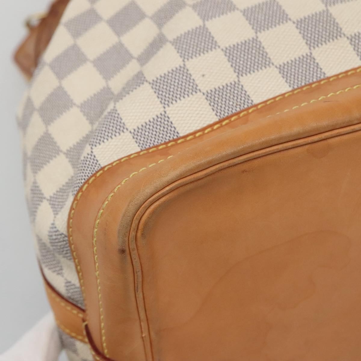 Louis Vuitton Noe Handbag Damier, White, Canvas, Shoulder Bag