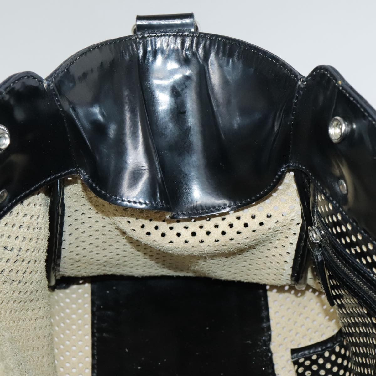 Fendi Bag Du Jour Perforated Leather, BLACK, LEATHER, Handbag