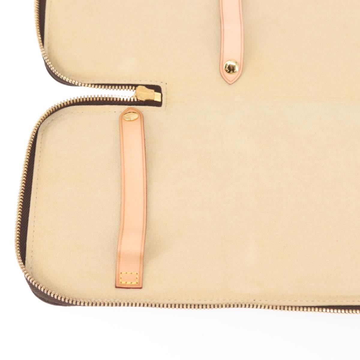 Louis Vuitton 5 Tie Case Monogram Canvas, BROWN, CANVAS, Clutche & pouche