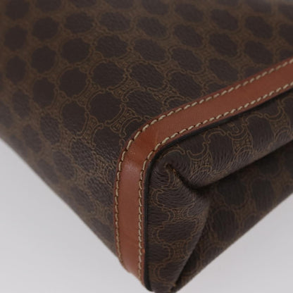 Celine Macadam Pochette Canvas and Leather, BROWN, CANVAS, Clutche & pouche