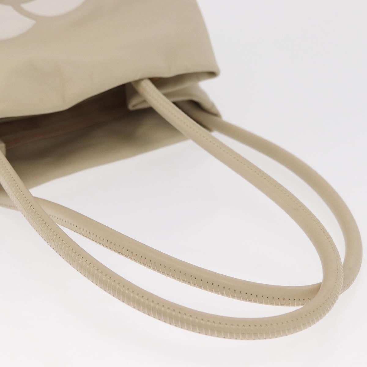 Chanel Camellia Tote Leather, BEIGE, LEATHER, Tote bag