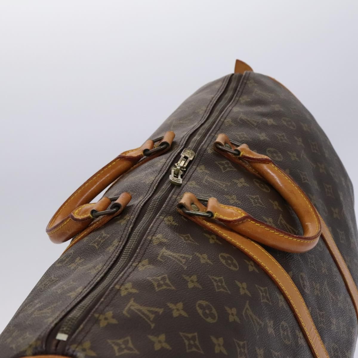 Louis Vuitton Keepall Bag Monogram Canvas, BROWN, CANVAS, Travel bag