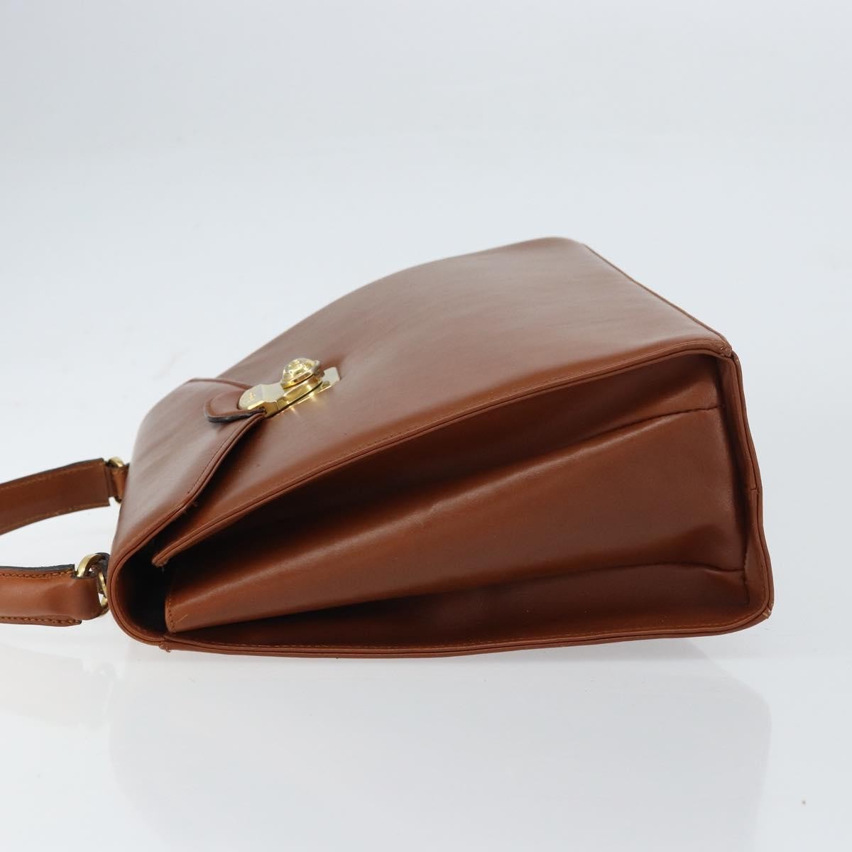 Salvatore Ferragamo Vintage Handbag Leather, BROWN, LEATHER, Handbag