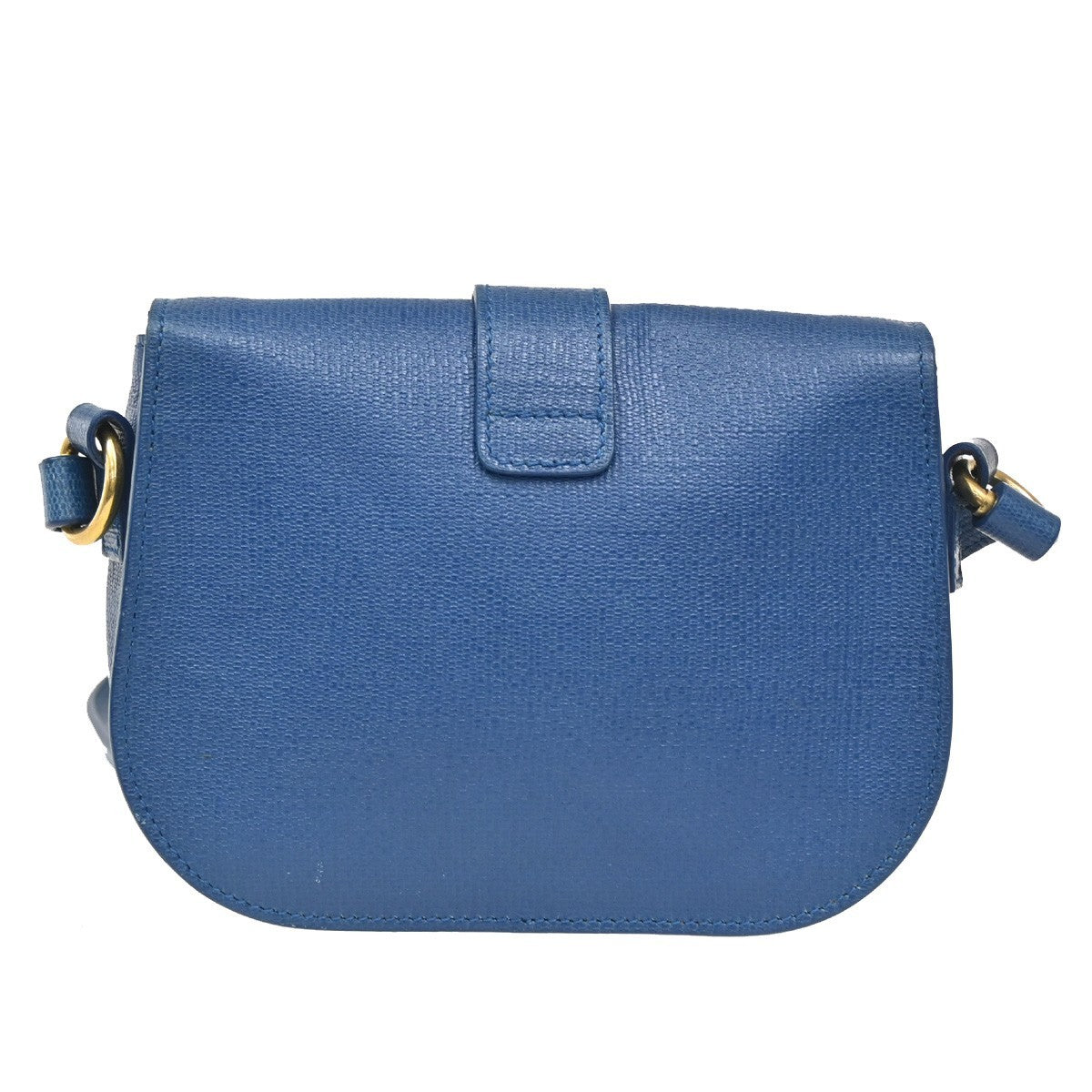 Saint Laurent Chyc Flap Bag Leather, NAVY, LEATHER, Shoulder bag
