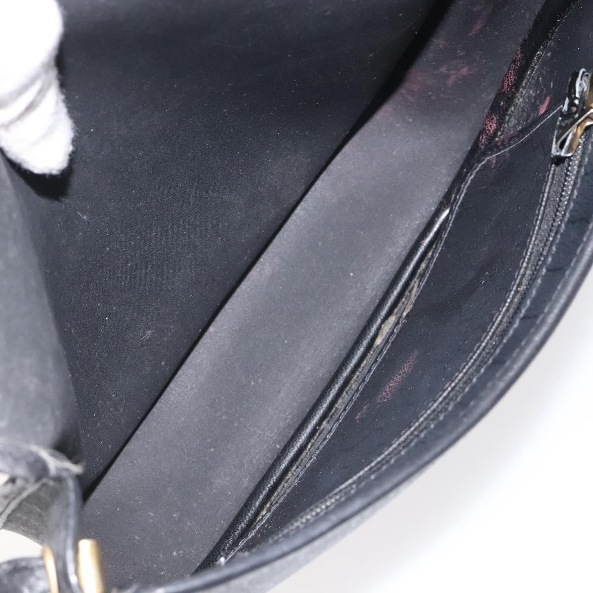 Christian Dior Vintage Honeycomb Flap Crossbody Bag Coated Canvas, BLACK, CANVAS, Crossbody bag