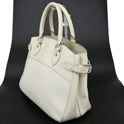 Louis Vuitton Passy Tote Epi Leather, WHITE, LEATHER, Tote bag