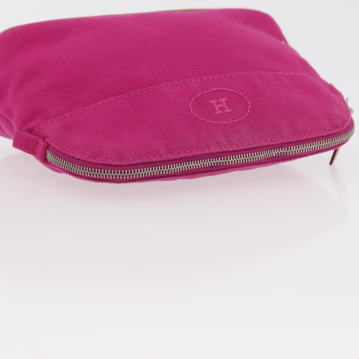 Hermes Bolide Travel Pouch Canvas, Pink, Canvas, Clutch