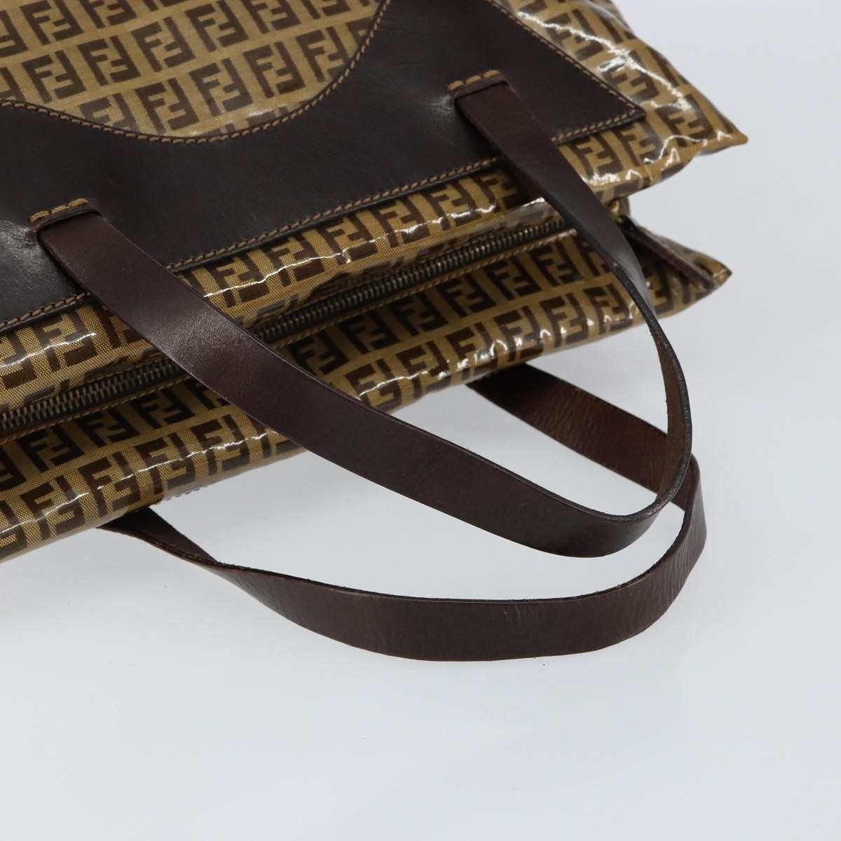 Fendi Zip Tote Canvas, BEIGE, CANVAS, Tote bag