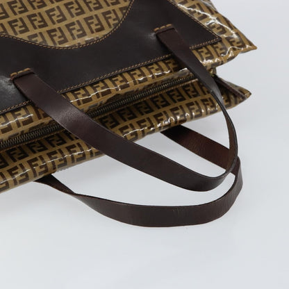 Fendi Zip Tote Canvas, BEIGE, CANVAS, Tote bag