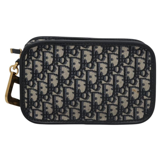Christian Dior Diorquake Clutch Oblique Canvas, NAVY, CANVAS, Clutche & pouche