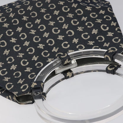 Celine C Sulky Shoulder bag Canvas and Leather, NAVY, CANVAS, Shoulder bag