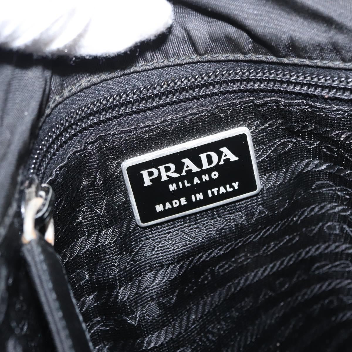 Prada Logo Flap Messenger Bag Tessuto, Black, Nylon, Shoulder Bag
