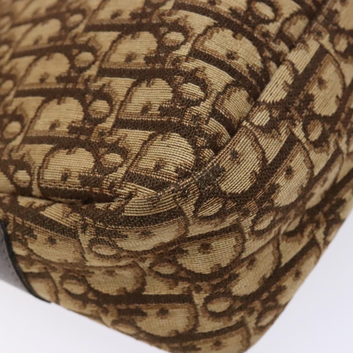 Christian Dior Vintage Trotter Shoulder Bag Canvas, BROWN, CANVAS, Shoulder bag