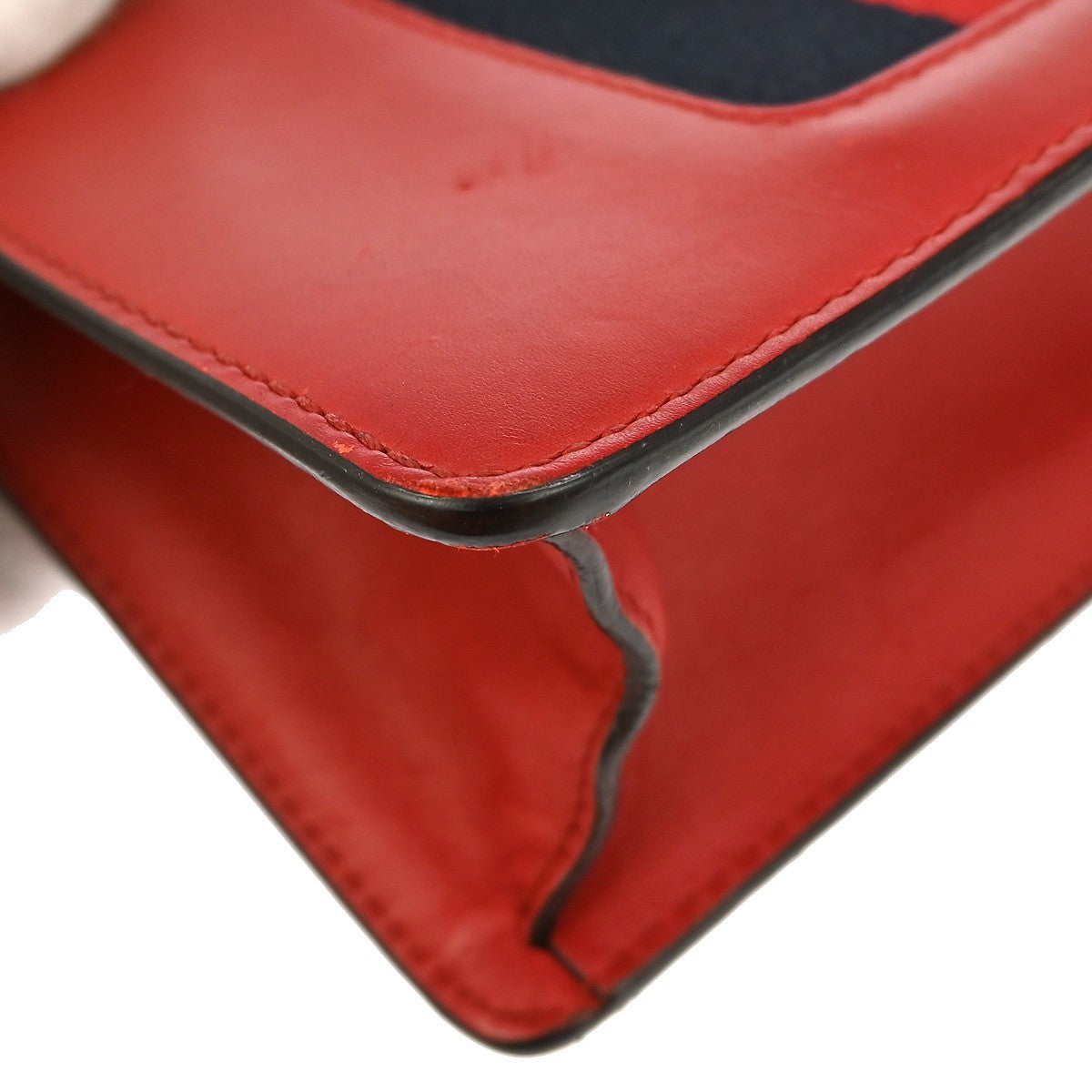 Gucci Sylvie Shoulder Bag Leather, RED, LEATHER, Shoulder bag