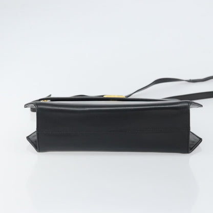 Salvatore Ferragamo Vintage Shoulder Bag Leather, BLACK, LEATHER, Shoulder bag