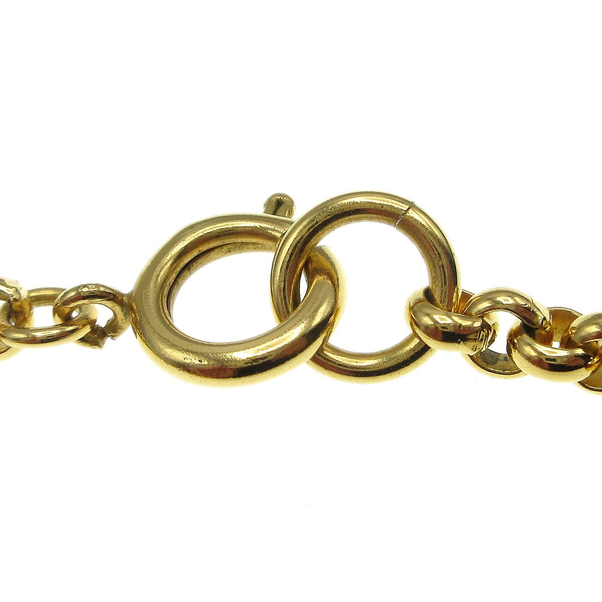Chanel CC Heart Pendant Necklace Metal, GOLD, GOLD_PLATED, Necklace