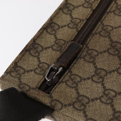 Gucci Vintage Double Belt Bag GG Canvas with Leather, BEIGE, CANVAS, Clutche & pouche