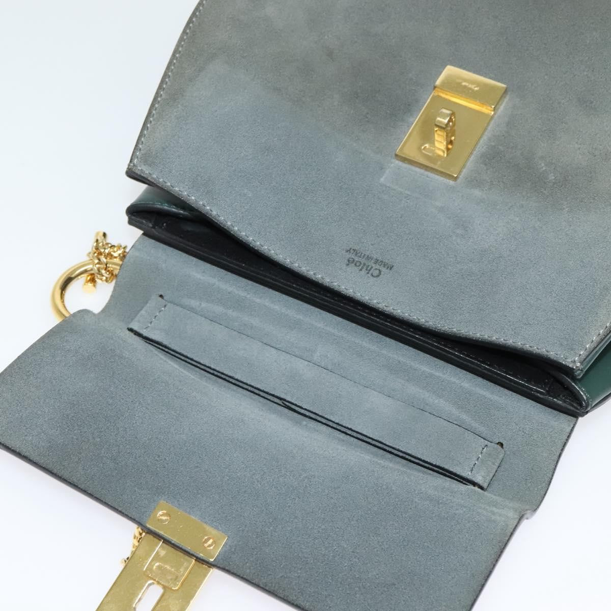 Chloe Drew Shoulder Bag Leather, KHAKI, LEATHER, Shoulder bag