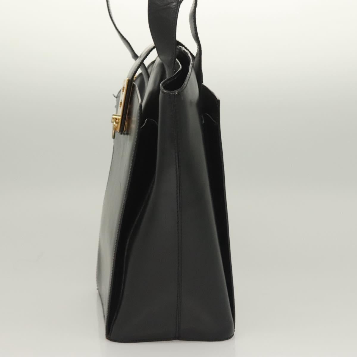 Celine Shoulder Bag Leather, BLACK, LEATHER, Shoulder bag