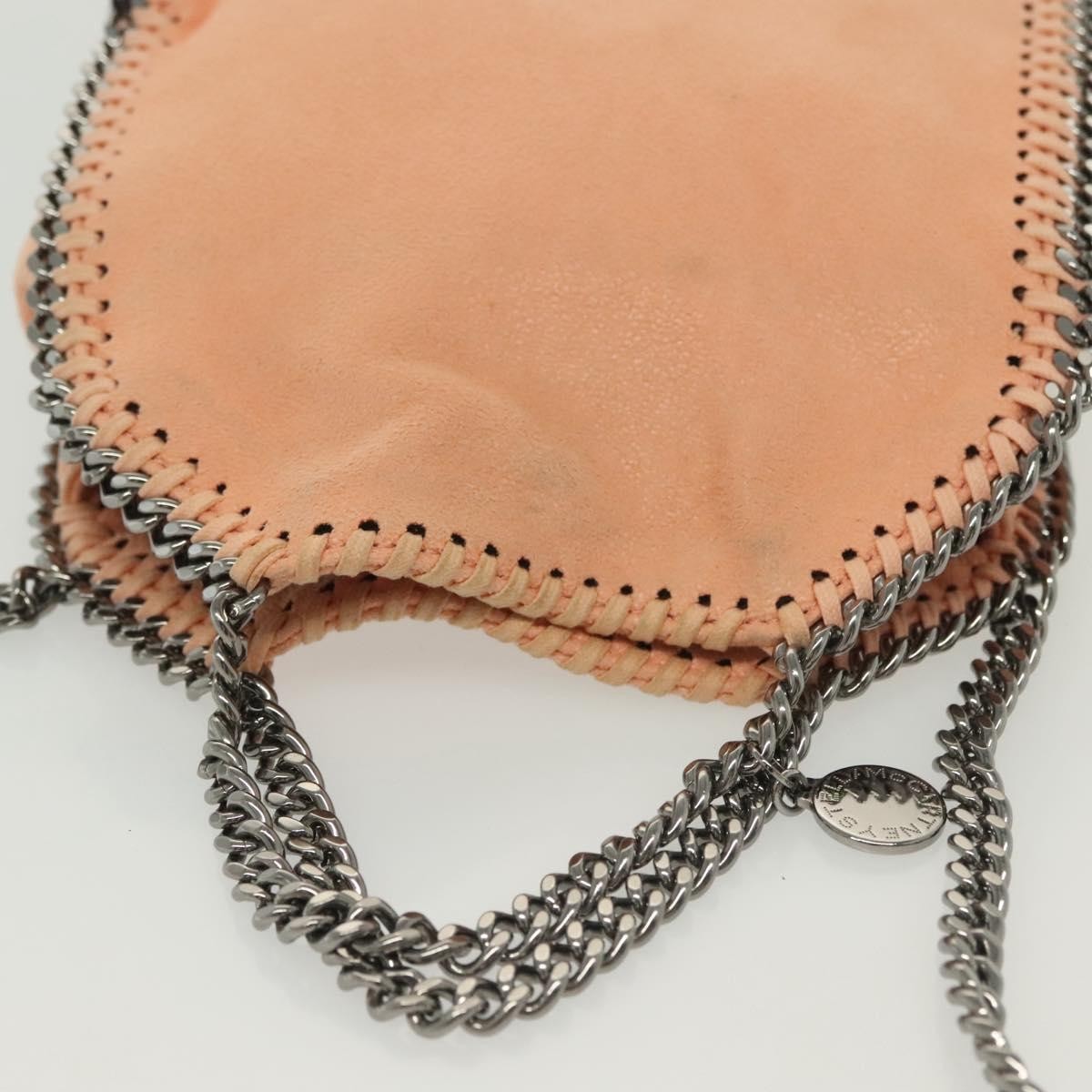 Stella McCartney Falabella Fold Over Crossbody Bag Suede, PINK, SUEDE, Shoulder bag