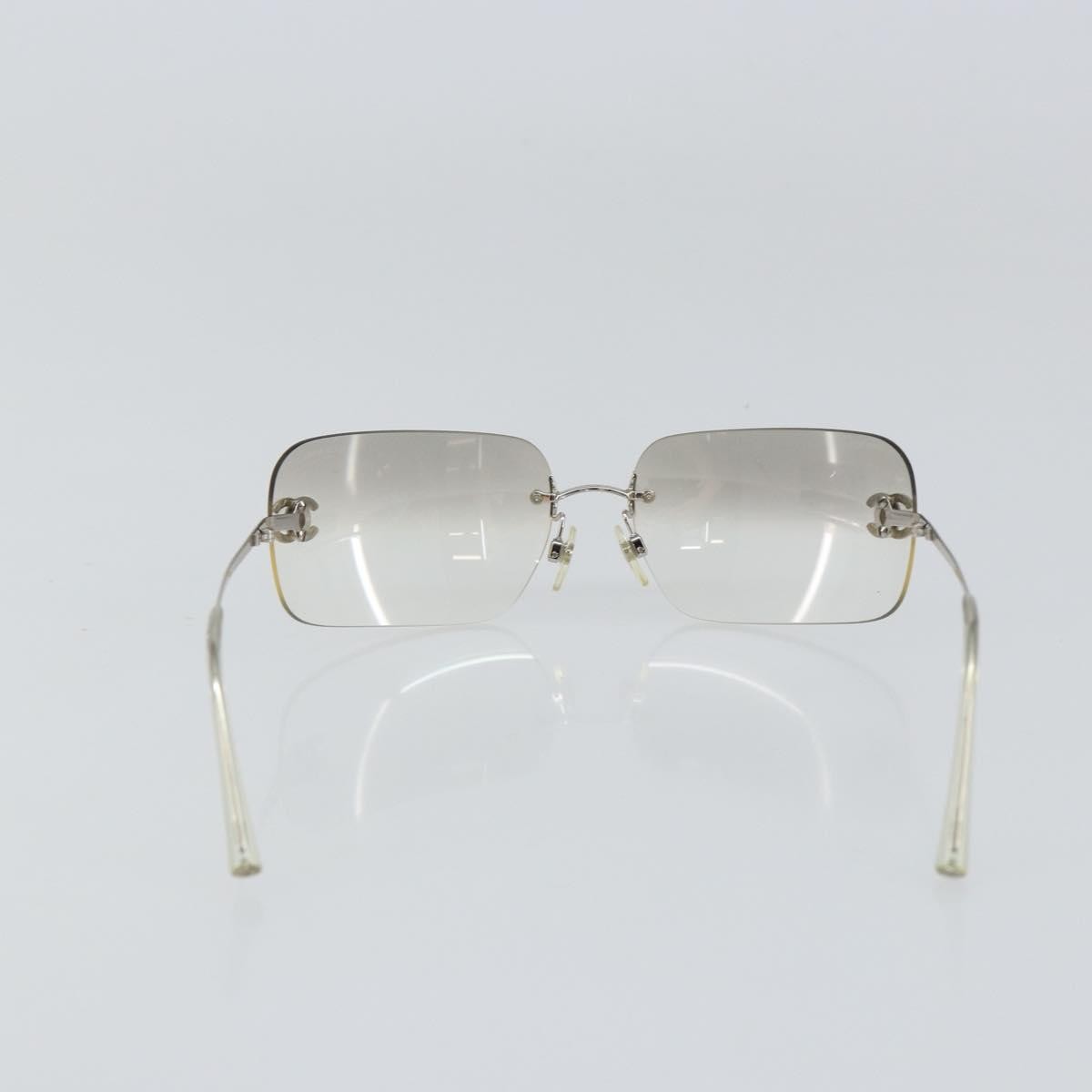 Chanel Logo CC Sunglasses Metal, SILVER, METAL, Sunglasse