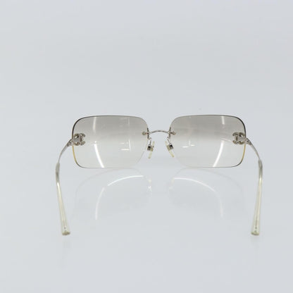 Chanel Logo CC Sunglasses Metal, SILVER, METAL, Sunglasse