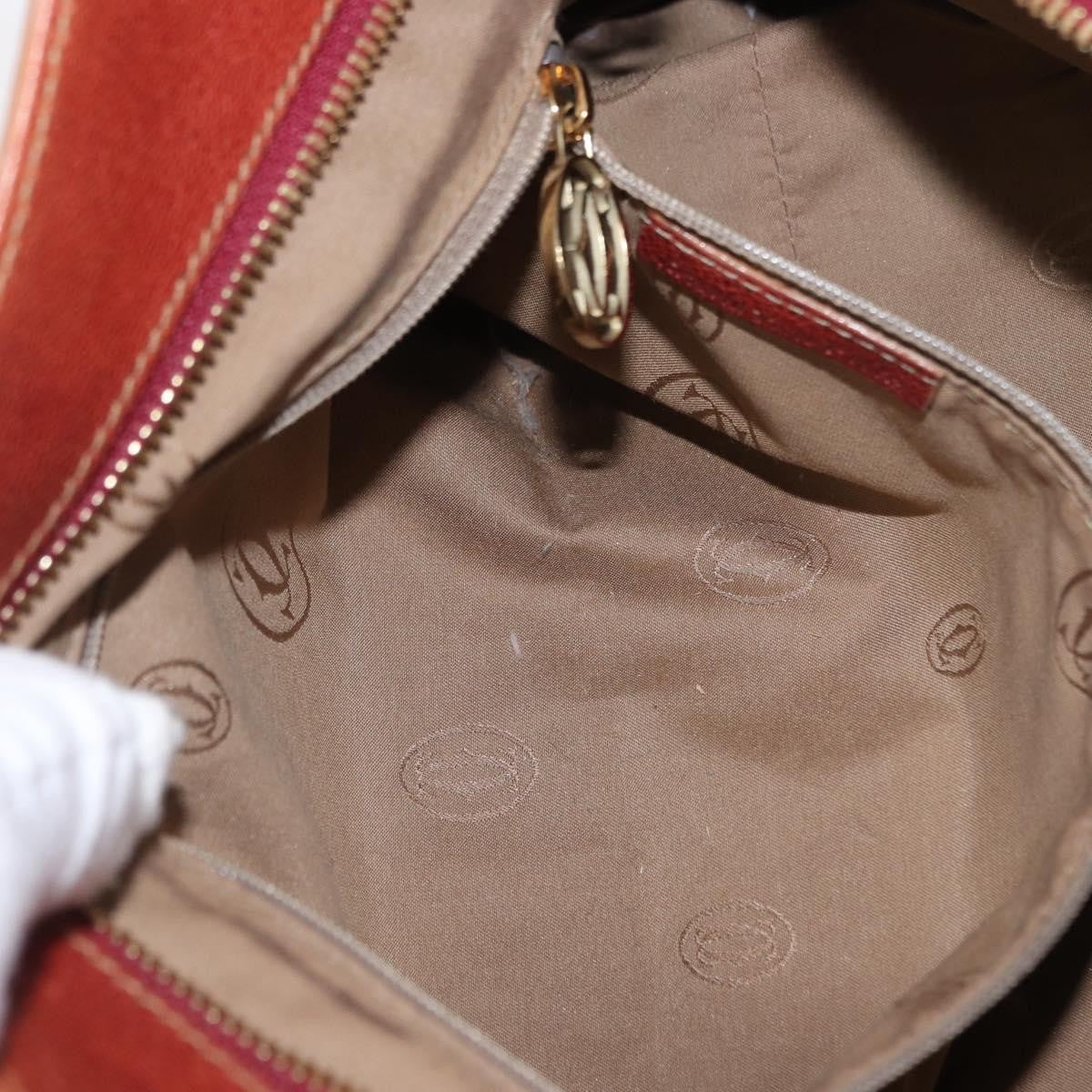 cartier Marcello Handbag Leather, BROWN, LEATHER, Handbag