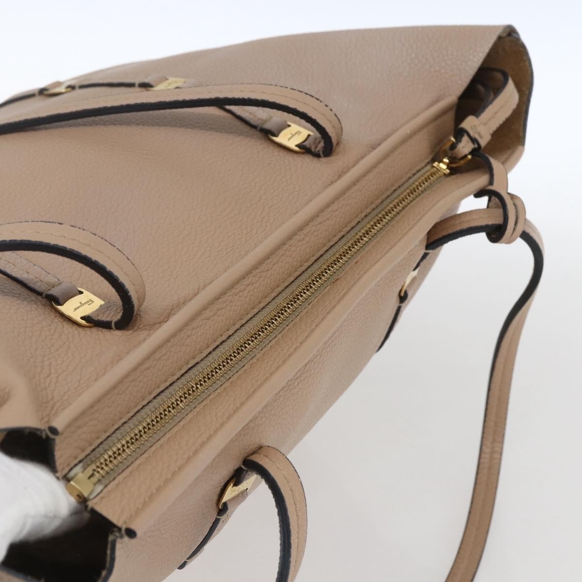Salvatore Ferragamo Vala tote Leather, BEIGE, LEATHER, Tote bag