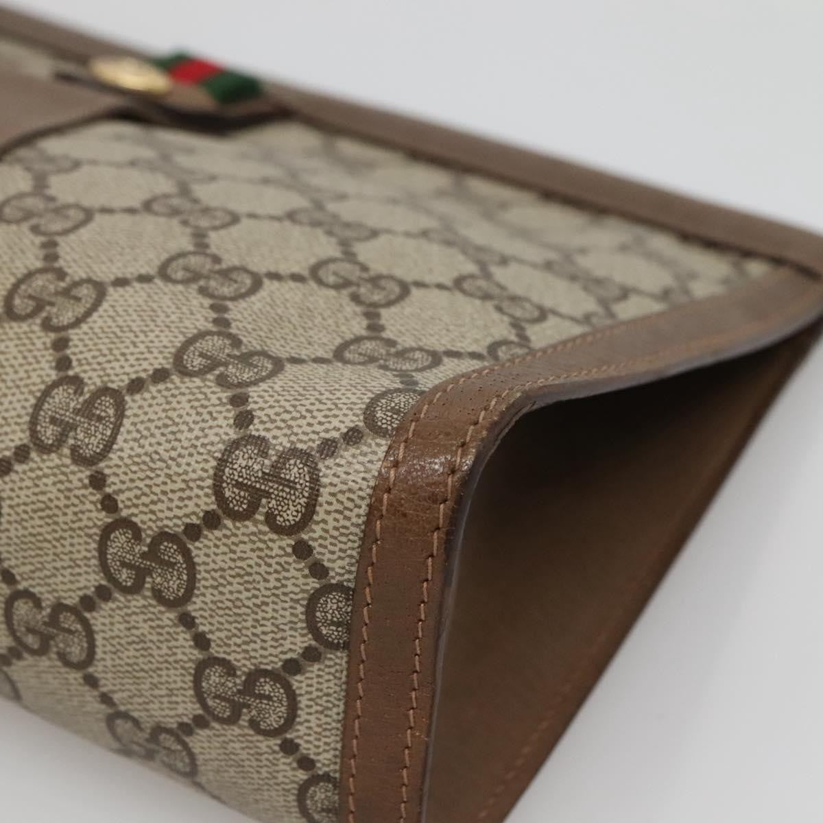 Gucci Vintage old clutch Canvas, BEIGE, PVC, Clutche & pouche