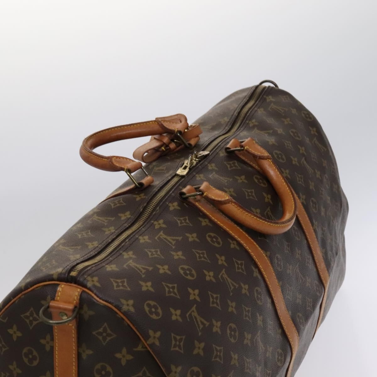 Louis Vuitton Keepall Bandouliere Bag Monogram Canvas, BROWN, CANVAS, Travel bag